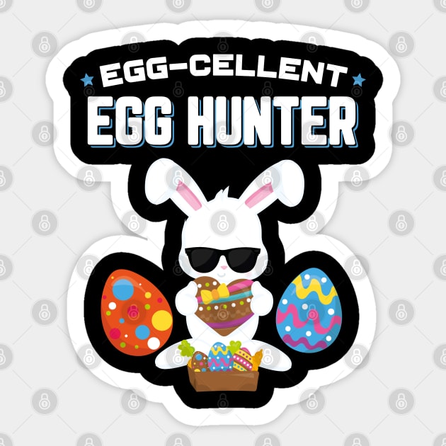 Egg−cellent Egg Hunter Funny Easter Sticker by trendingoriginals